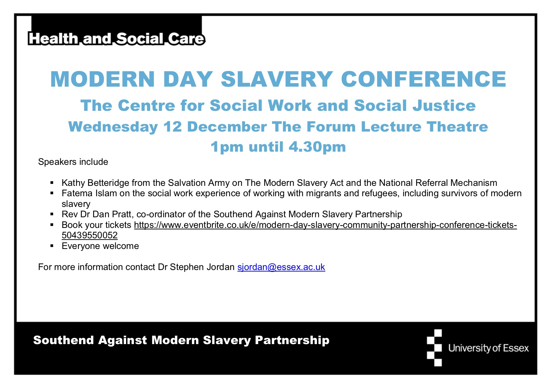 Modern Slavery Conference Southend