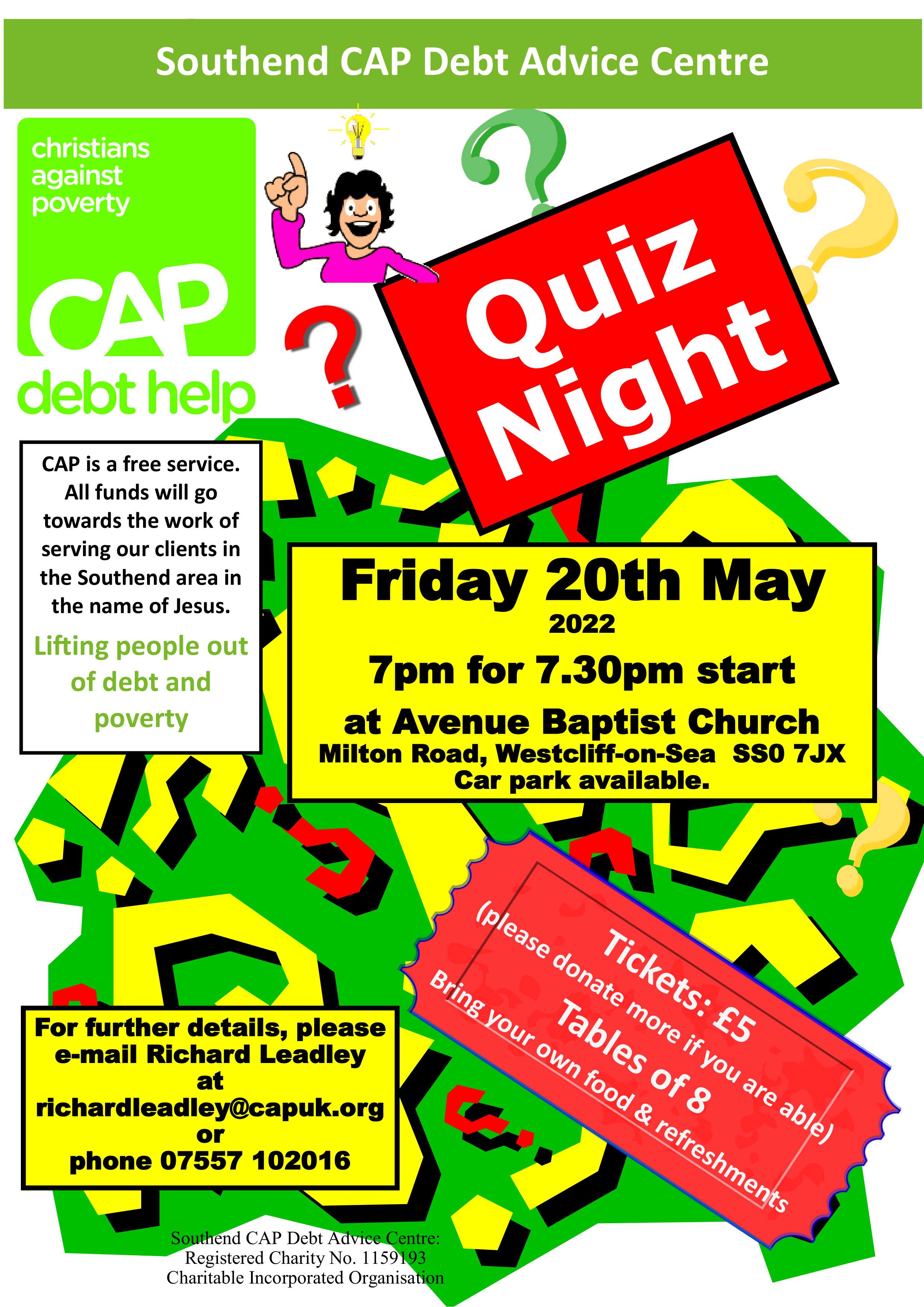 Quiz Evening for Southend CAP Debt Advice Centre