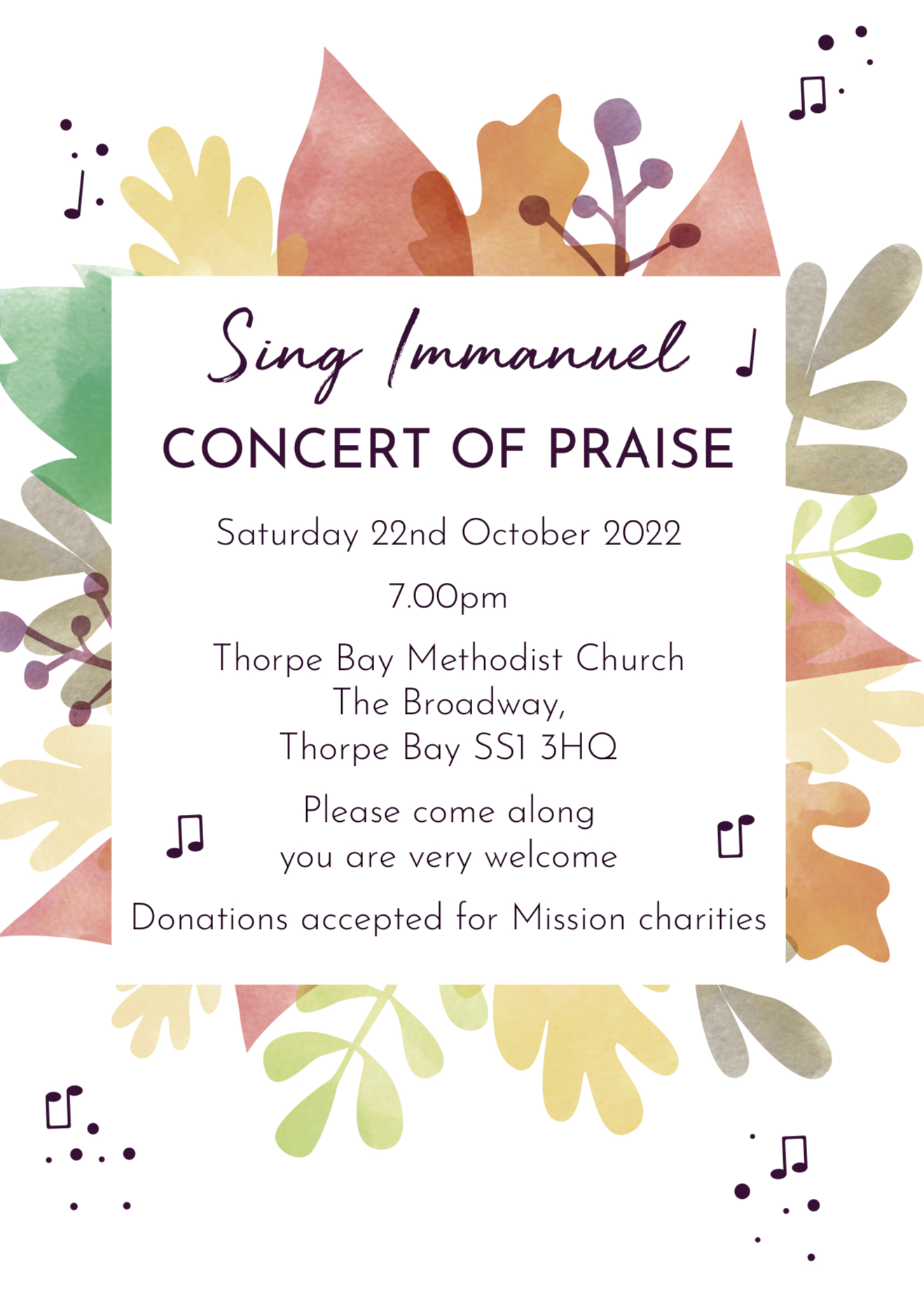 Sing Immanuel Concert of Praise