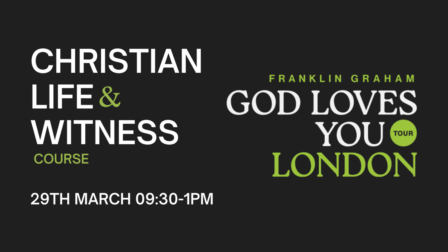 Christian Life & Witness course - run by BGEA