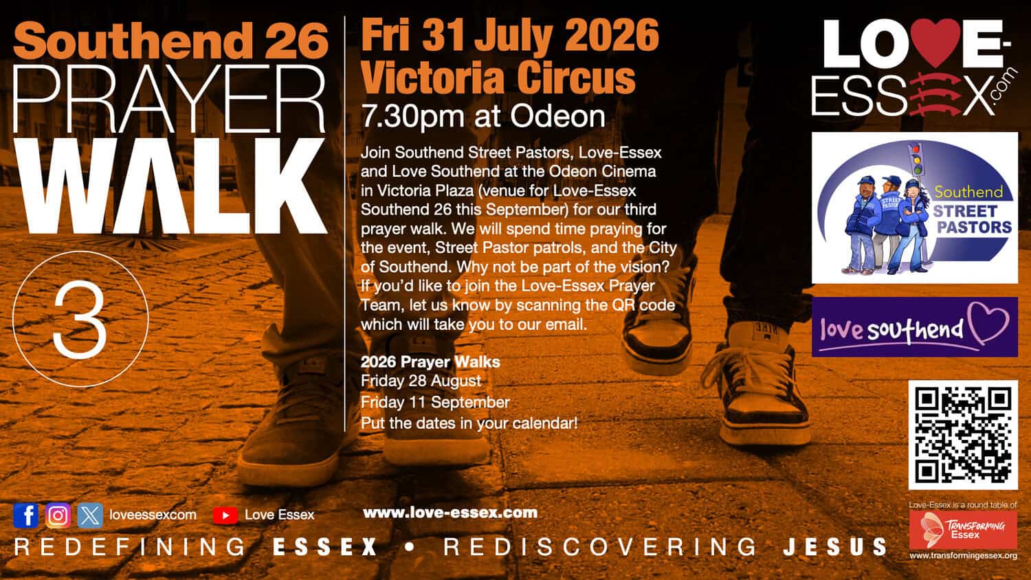 July: Southend 26 Prayer Walk Invitation