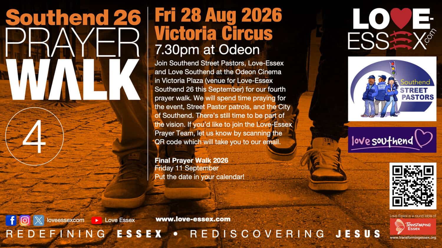 August: Southend 26 Prayer Walk Invitation