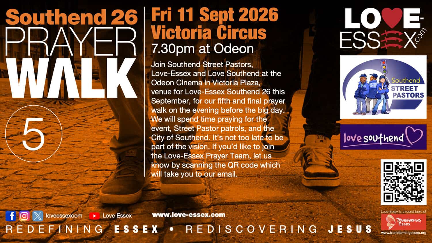 September: Southend 26 Prayer Walk Invitation